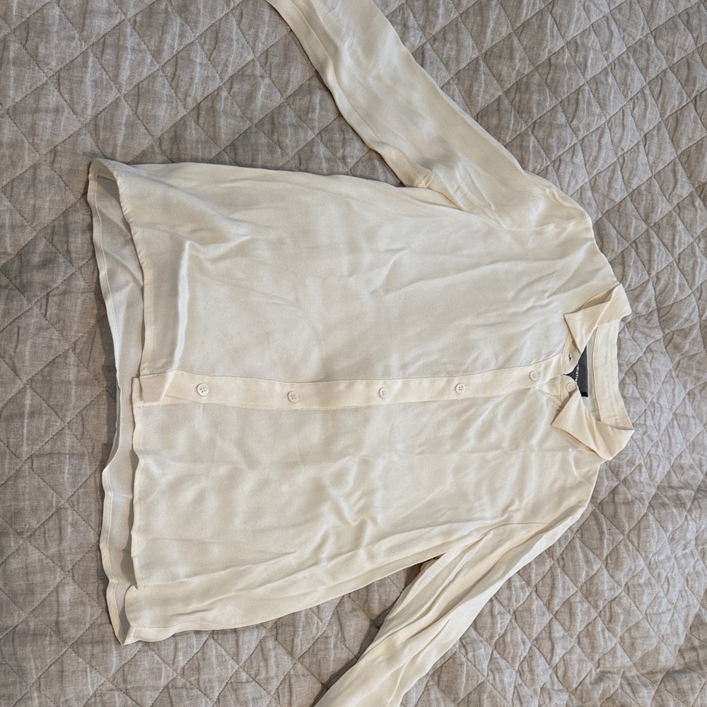 Reformation Ivory Collared Shirt